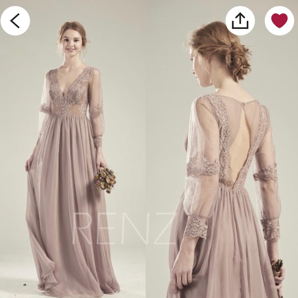 Gorgeous Dusty Purple Lace Dress